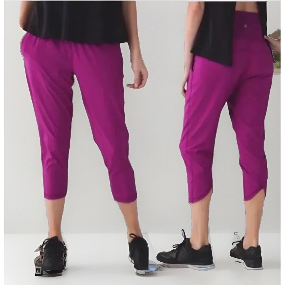Lululemon Tranquil Crop Pants Size 8 EC Pockets 22" Ins